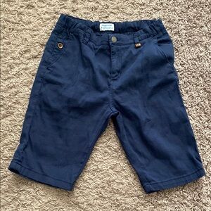 Mayoral Blue Bermuda Shorts with Denim Look and Flat Waistband